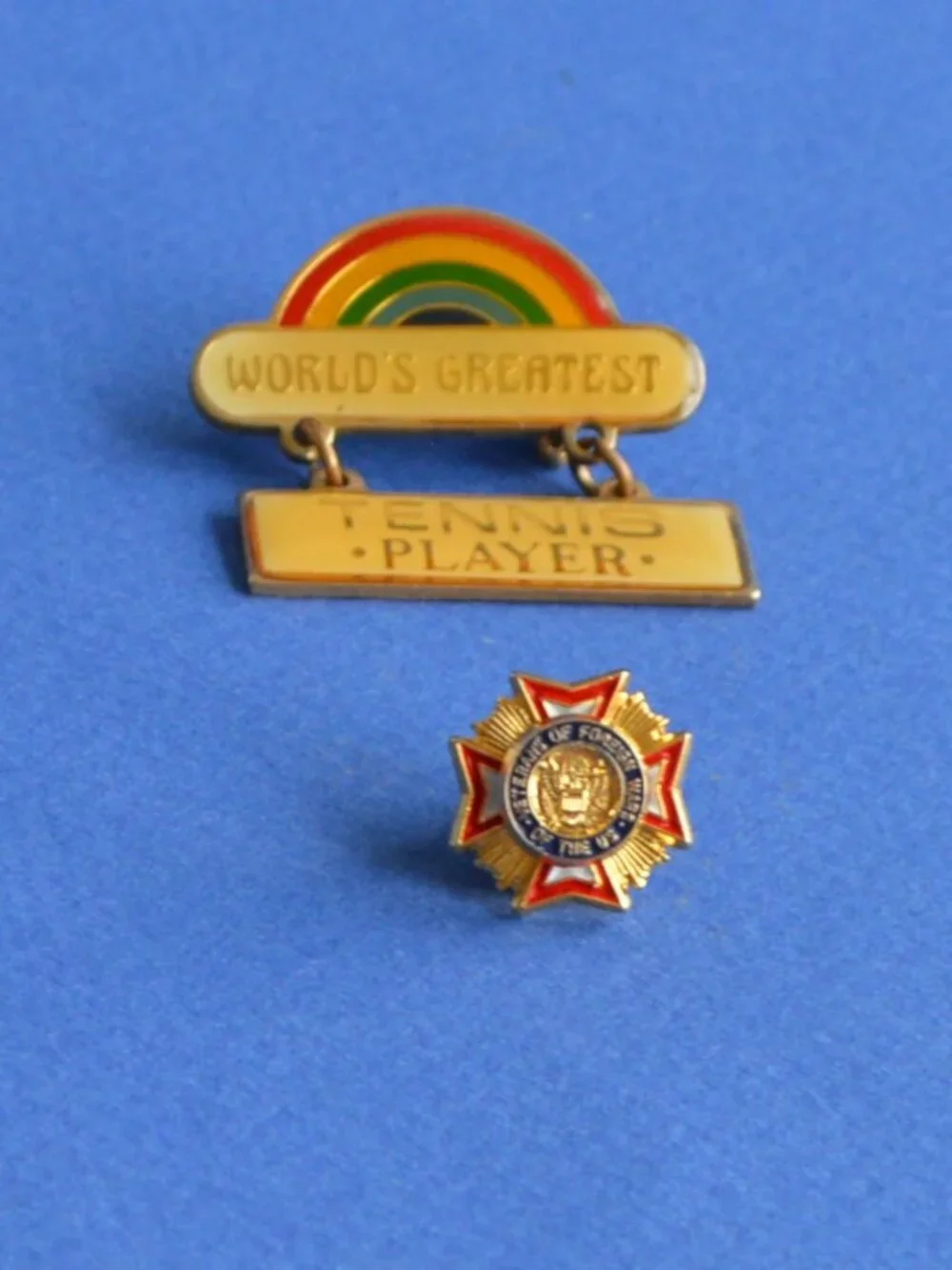 Set of 4 Lapel Pins-Tennis Player, Jackson Hole, US Air Force, Miniature Watch